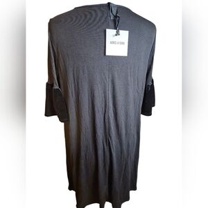 Agnes & Dora Black Dress Velvet Flutter Sleeves